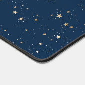 Golden Star auf Blauem Nachtmuster Schreibtischunterlage (Ecke)