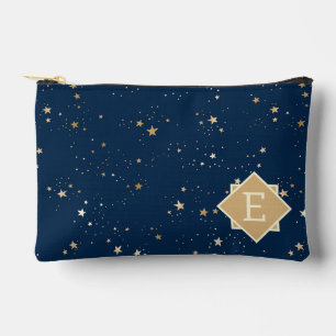 Golden Star auf Blauem Nachtmuster Zubehörtasche