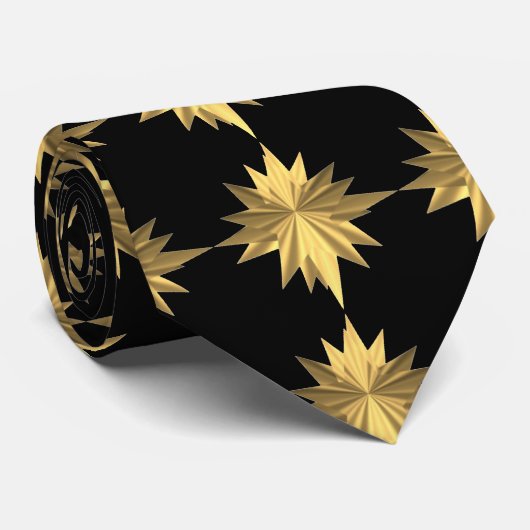 Golden Star Black Krawatte (Gerollt)