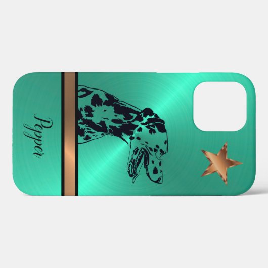 Golden Star Dalmatiner Dog iPhone Case (Rückseite (Horizontal))