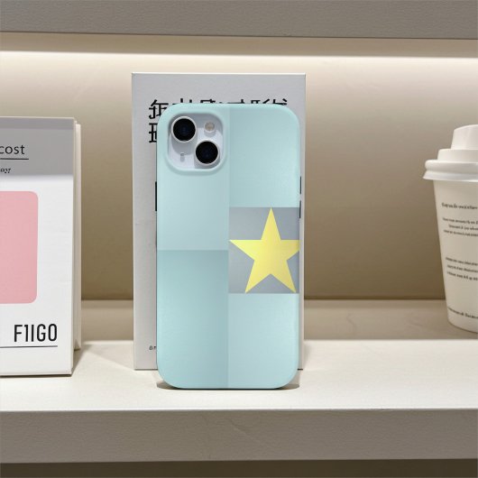 Golden Star Excellence Elegant Textured Aquamarin Case-Mate iPhone Hülle