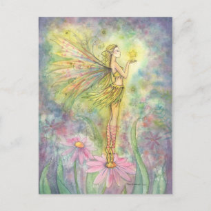 Golden Star Fairy Postcard Postkarte