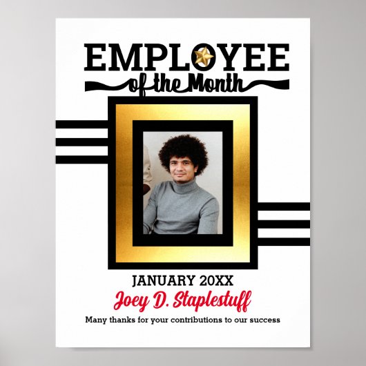 Golden Star Foto Mitarbeiter des Monatspreises Poster (Vorne)