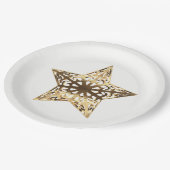 Golden Star Frische Pasta machen Pappteller (Schrägansicht)