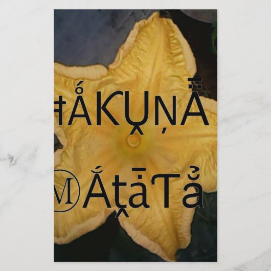 Golden Star Hakuna Matata Kunstdruckerei Briefpapier (Vorderseite)