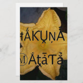 Golden Star Hakuna Matata Kunstdruckerei Briefpapier (Vorne/Hinten)