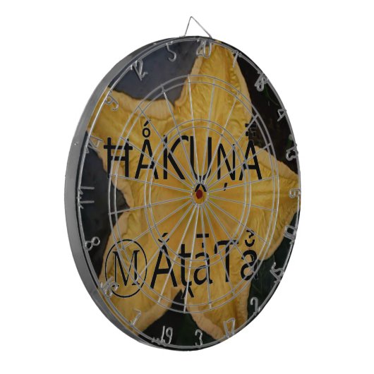 Golden Star Hakuna Matata Kunstdruckerei Dartscheibe (Vorderseite Links)