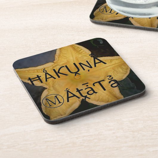 Golden Star Hakuna Matata Kunstdruckerei Getränkeuntersetzer (Linke Seite)