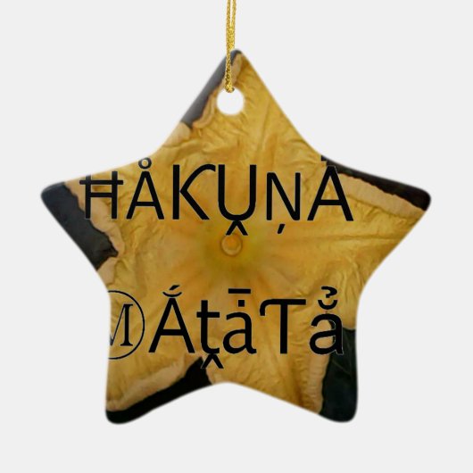 Golden Star Hakuna Matata Kunstdruckerei Keramikornament (Vorne)