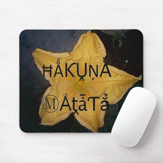 Golden Star Hakuna Matata Kunstdruckerei Mousepad (Mit Mouse)