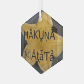 Golden Star Hakuna Matata Kunstdruckerei Ornament Aus Glas (Vorderseite Links)