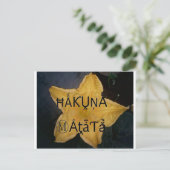 Golden Star Hakuna Matata Kunstdruckerei Postkarte (Stehend Vorderseite)