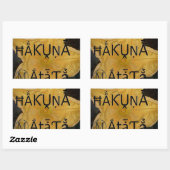 Golden Star Hakuna Matata Kunstdruckerei Rechteckiger Aufkleber (Blatt)