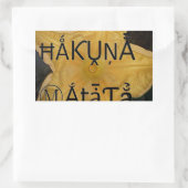 Golden Star Hakuna Matata Kunstdruckerei Rechteckiger Aufkleber (Tasche)