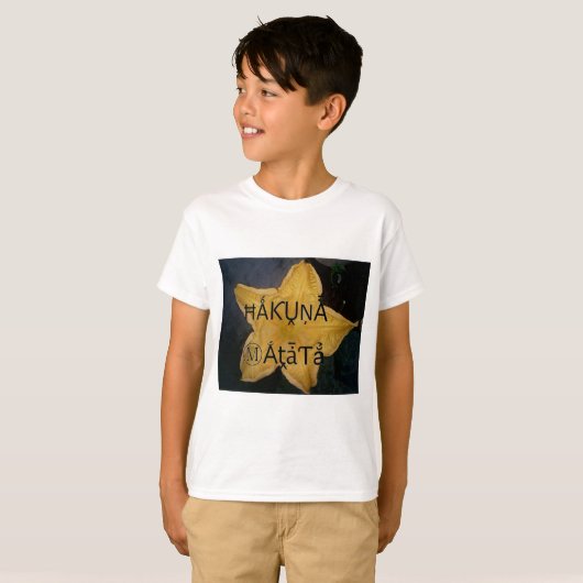 Golden Star Hakuna Matata Kunstdruckerei T-Shirt (Vorne ganz)