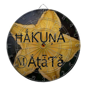 Golden Star Hakuna Matata Kunstprint Dartscheibe