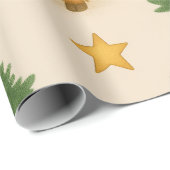 Golden Star Highland Weihnachten Geschenkpapier (Rolleneckpunkt)