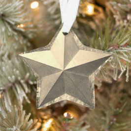 Golden Star Holiday Ornament