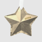 Golden Star Holiday Ornament (Rückseite)