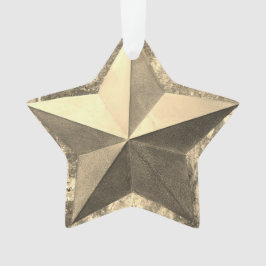 Golden Star Holiday Ornament