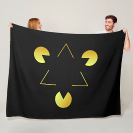 Golden Star Illusion Fleece Blanket