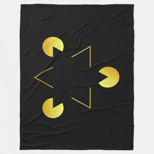 Golden Star Illusion Fleece Blanket (Vorderseite)