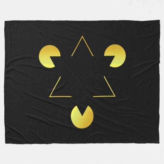Golden Star Illusion Fleece Blanket (Vorderseite (Horizontal))