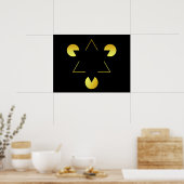 Golden Star-Illusion Poster (Küche)