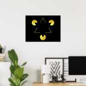 Golden Star-Illusion Poster (Heimbüro)