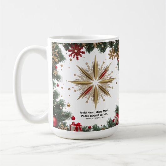 Golden Star Joyful Merry Mind Classic Mug 15 oz Kaffeetasse (Links)