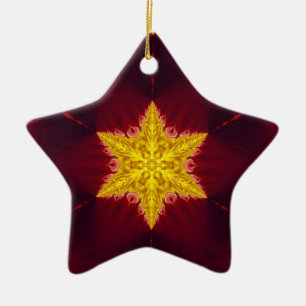 Golden Star Keramik Ornament