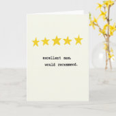 Golden Star Mutter Lob Karte (Gelbe Blume)