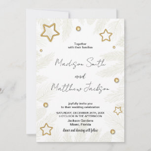 Golden Star Pine Hochzeit Einladungen