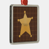Golden Star Sheriffs Abzeichen Silbernes Ornament (Rechts)