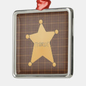Golden Star Sheriffs Abzeichen Silbernes Ornament (Links)