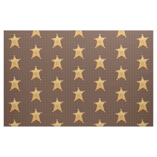 Golden Star Sheriffs Abzeichen Stoff (Fat Quarter (45,7 x 55,9 cm))