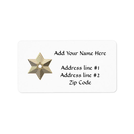 Golden Star von David Adressaufkleber (Vorne)