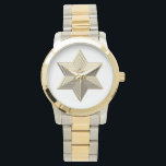 Golden Star von David Armbanduhr<br><div class="desc">Der Goldene Stern von David Feel kann mit den großartigen Anpassungswerkzeugen von Zazzle eigene Worte und Bilder hinzufügen. Dieses Design ist auch auf Dutzenden anderer Produkte erhältlich. Danke,  dass du vorbeigekommen bist! Gott segne!</div>
