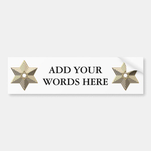 Golden Star von David Autoaufkleber (Vorne)