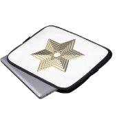 Golden Star von David Laptopschutzhülle (Vorne Knopf)