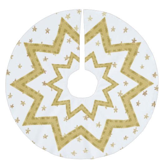 Golden Star - Weihnachtsbaumrock Polyester Weihnachtsbaumdecke (Vorderseite)