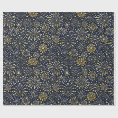 Golden Starburst Fireworks Pattern Geschenkpapier (Flach)