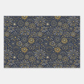 Golden Starburst Fireworks Pattern Geschenkpapier Set (Vorderseite 2)