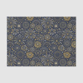 Golden Starburst Fireworks Pattern Seidenpapier (Vorderseite)