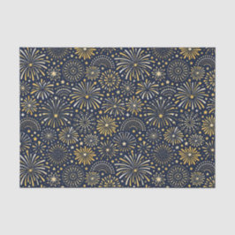 Golden Starburst Fireworks Pattern Seidenpapier