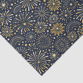 Golden Starburst Fireworks Pattern Seidenpapier (Ausschnitt)
