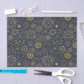 Golden Starburst Fireworks Pattern Seidenpapier (Handwerk)