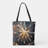 Golden Starburst Glam Holiday Tote Bag Tasche (Rückseite)