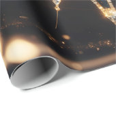 Golden Starburst Glow Holiday Gift Wrap Geschenkpapier (Rolleneckpunkt)