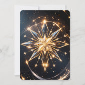 Golden Starburst Holiday Greeting Card Feiertagskarte (Vorderseite)